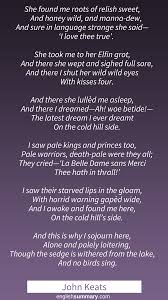 La Belle Dame Sans Merci Poem Poems Love Poems Quotations