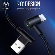 Mcdodo For Apple X 8 7 6 5 6s Plus 90 Degree Usb Charger Cable Fast Charging Led Mobile Cable For Iphone Lightning Data Cord Re Cable Usb Chargers Phone Cables