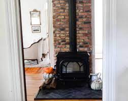 Limestone hearth (slate oil applied). Diy Hearth Pad Farmhouse On Boone