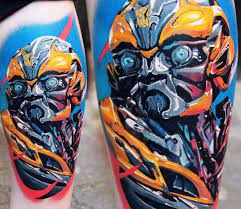 Transformers bumblebee transformers art transformer tattoo bumble bee tattoo tattoo ideas tattoo designs tattoo inspiration geek tattoos watercolor tattoos. Bumblebee Tattoo By James Artink Post 25765