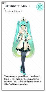 Ultimate Miku Design Left Miku Hatsune Miku Outfits Hatsune Miku