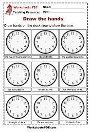 Draw The Hands On The Clock Clock Worksheets Time Worksheets Kids Math Worksheets