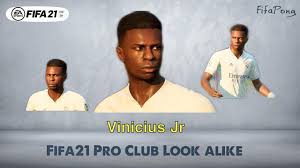 (vinícius josé paixão de oliveira júnior, born 12 july 2000) is a brazilian footballer who plays as a left winger for spanish club real madrid. Fifa 21 Faces Virtual Pro Club Look Alike Vinicius Jr Real Madrid Brazil Youtube