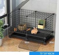 Jaulas para Mascotas pequeñas, jaulas para Conejos con eliminación  automática de estiércol, cabaña para hámster, Chinchilla y Conejo para Uso  ...