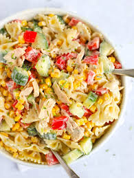 Tuna Salad With Pasta And Delicious Dressing 10 Minute Meal