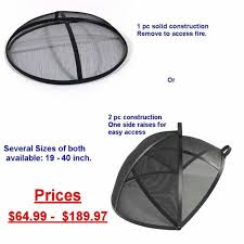 Available in a standard screen building a custom firepit? Easy Access 22 Inch Sunnydaze Fire Pit Spark Screen Cover Outdoor Heavy Duty Round Firepit Lid Protector Outdoor Heaters Fire Pits Outdoor Fireplace Accessories
