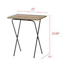 Casual home tv tray table with stand (set of 4) walmartcom. Mainstays 5 Piece Folding Tray Table Set With Stand Rustic Brown Walmart Com Walmart Com