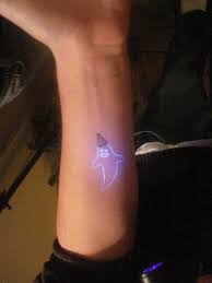 Gustav The Party Ghost He S Done In Black Light And Only Shows Up When The Party S Goin Down Black Light Tattoo Tattoos Uv Tattoo