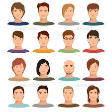 Young Cartoon Man Portraits With Various Hairstyle Male Portrait Cartoon Man How To Draw Hair