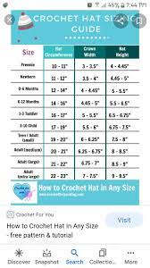 Pin On Crochet Size Chart