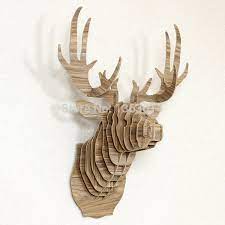 The entire piece works really well if you are looking for something that plays very well with light and shadow effect. J E Big Deer Head Wall Decor Nice Gift Craft For Wall Decoration Self Build Puzzle Deer Head Wall Head Walldeer Head Wall Decoration Aliexpress