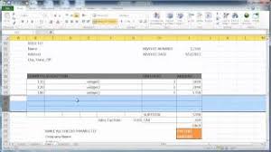Create An Invoice In Excel Youtube