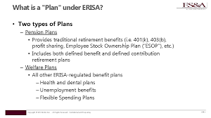 Erisa stands for the employee retirement income security act of 1974. Webinar Wednesdays Everything You Want To Know About