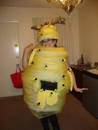 2015 My Beehive Costume I Wanted To Look Like A Cartoon Beehive So I Noticed They Were Usua Bee Costume Diy Halloween Costumes For Teens Bumble Bee Costume