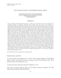 A question, an investigation, a request for information, or the process of seeking information. Pdf Keris Siamang Tunggal Unveiling Malay Artistic Culture