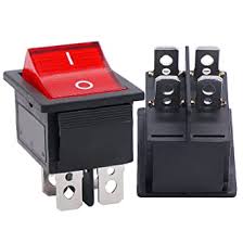 As shown below, rocker switches have 3 electrical connections. Twidec 2pcs Rocker Switch Ac 10a 125v 6a 250v Dpst 4 Pins 2 Position On Off Red Led Light Illuminated Boat Rocker Switch Toggle Quality Assurance For 1 Years Kcd2 201n R Amazon Com Industrial Scientific