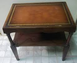 4.4 out of 5 stars. Furniture Tables Unknown Antiques Browser Leather Top Coffee Table Living Room Side Table Refinished Table