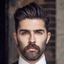 Oval Face Brush Back Ovalfaceshapehairstyles Faceshapehairstyle Oval Face Hairstyles Oval Face Men Beard Styles Short