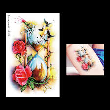 Navajo sand painting of two of the most powerful deities, mother earth and father sky. 1pc Trendy Waterproof For Women Fake Body Art Sand Clock Rose Painting Tattoo Lc 727s Temporary Flower Arm Sleeve Tattoo Sticker Clock Face Clock Lcdwaterproof Wall Clock Aliexpress