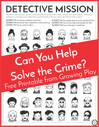 Download a printable murder mystery party game now, titanic, alice in wonderland. Detective Puzzle For Kids Free Printable Growing Play