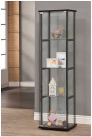 Andover Mills Daisey Dell Curio Cabinet Glass Curio Cabinets Curio Cabinet Black Curio Cabinets