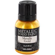 Metallic Food Paint Metallic Gold By Rainbow Dust
