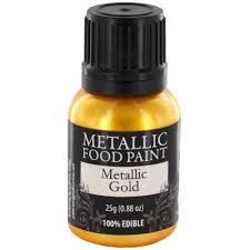 metallic food paint metallic gold by rainbow dust