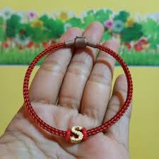 Gelang emas 916*pandora bracelets* gelang emas sand gelang lelaki bertuah spirits evil black agate g. Gelang Pandora Mix Emas Huruf S Kadar 375 Shopee Indonesia