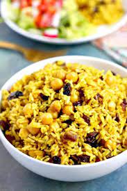 Basmati Rice Pilaf With Chickpeas And Dried Fruit Recipe Basmati Rice Pilaf Rice Recipes Vegan Chickpea Recipes Dinner