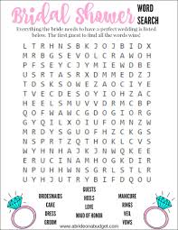 Bridal Shower Word Search Free Printable Simple Bridal Shower Bridal Shower Printables Printable Bridal Shower Games