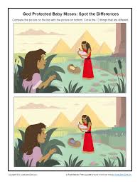 Check spelling or type a new query. God Protected Baby Moses Spot The Differences Find The Differences Bible Activity