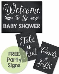 Free Printable Baby Shower Table Signs Chalkboard Style Printitbaby Com Baby Shower Signs Printable Welcome Baby Showers Baby Shower Signs