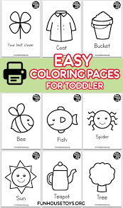 These activities will help toddlers develop pencil control to promote writing readiness. Easy Coloring Pages For Toddler From Age 2 Preschool Coloring Pages Kids Learning Activities Easy Coloring Pages
