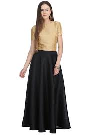 Black Boat Neck Crop Top Lehenga Art Dupion Silk Crop Top In Beige This Readymade Attire Is Crafted In Boat Neck And Short Sleeves Available With Black Flare Skirt Skirt And Top Set Skirt Set