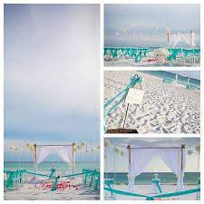 Turoiuse Beach Wedding Panama City Beach By Princess Wedding Co Beach Wedding Turquoise Wedding Venues Beach Beach Wedding Theme Colors