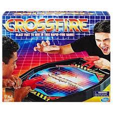 Electronic battleship uses a programmable computer that stores the players' ship locations and uses sound effects to indicate shots and hits in the game, adding a little more flair to the game. Crossfire Game Target