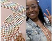 Teacher Fuel Coffee Beaded Lanyard, Custom Wood Lanyard, TEACH Lanyard,  Wood Personalized Name Badge, ID Badge, Modern Made Company,