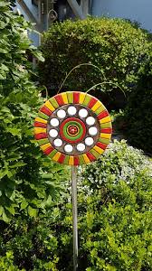 Garten Keramik Blumenbeet Stecker Getopfert Topferarbeiten Gartenstecker Keramik