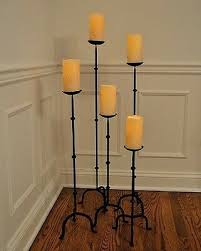 5 Pc Set Floor Stand Candle Stick Pillar Holders Black Metal 4 D Plate Ebay Floor Standing Candle Holders Floor Candle Holders Floor Candle Holders Tall