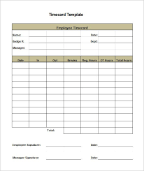 Download blank timesheet templates excel pdf download a blank timesheet template in order to keep a record of employees and exactly how much they are. 11 Printable Time Card Templates Doc Excel Pdf Free Premium Templates
