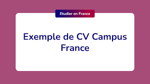 Les étudiants ou chercheurs d'emploi en. Exemple De Cv Etudiant Campus France Telechargement Gratuit