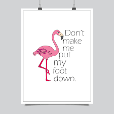 Don T Make Me Put My Foot Down By Alyxsattic On Etsy Cute Quotes Fancy Flamingo How To Make