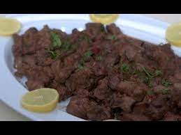 طريقه عمل كبدة الفراخ بدبس الرمان فاطمه ابو حاتي العزومه pnc food youtube beef food sweets