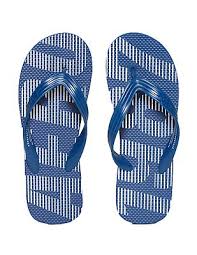 Buy Men Printed V Strap Flip Flops Blue Online At Nnnow Com