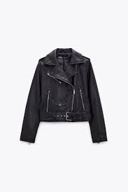 Faux Leather Biker Jacket Zara United States In 2020 Faux Leather Biker Jacket Biker Jacket Zara Biker Jacket