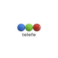 In this logo was a tv screen outline and the ground with eight lines; Telefe Linkedin