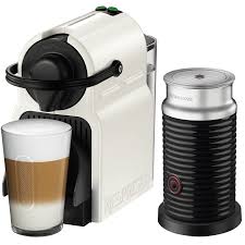 This coffee maker uses nespresso's innovative barcode technology which means you're guaranteed perfect crema for the larger coffee sizes. Inissia Pure White Bundle Coffee Machine Nespresso Usa
