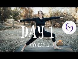 15 Minute Yoga For Beginners 30 Day Challenge Day 5 With Fightmaster Yoga Youtube Vinyasa Flow Yoga Yoga Asanas Gentle Yoga