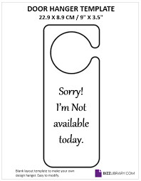 You simply open the template for the size you want in coreldraw and make any changes or adjustments you want to the template. Door Hanger Template Word
