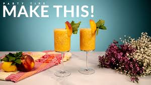 how to make a frozen peach bellini for